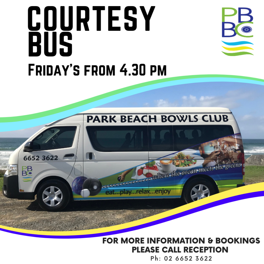 Enjoy Convenient Courtesy Bus Services at Park Beach Bowls Club