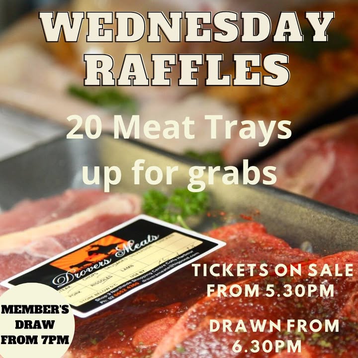 Featured image for “Get down tonight for our Wednesday raffles”