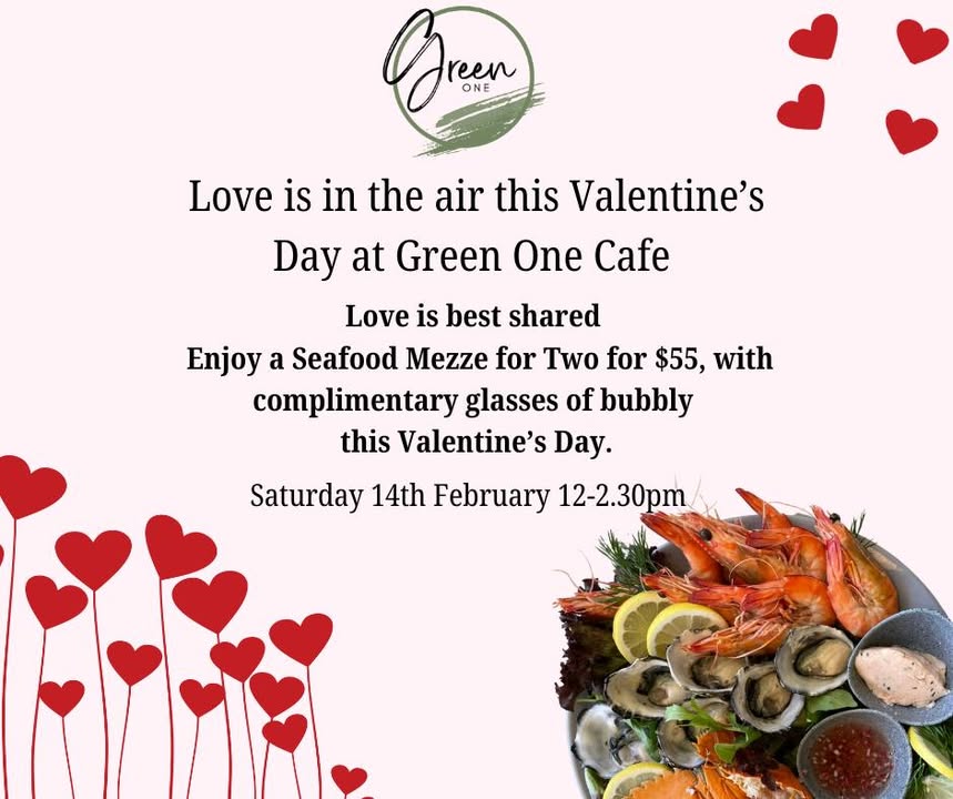 Featured image for “Join us on Saturday 14th February for lunch at Green One Cafe”